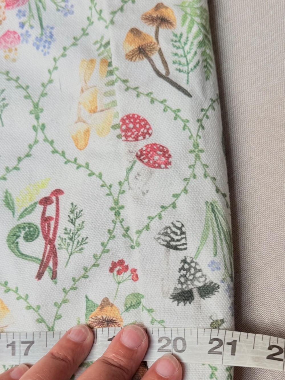 Shabby Chic Brand Reusable Tote Bag Mushroom Pattern New With Tags - Picture 3 of 10